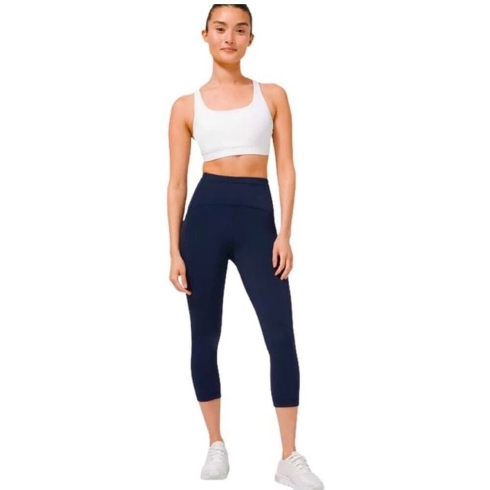 Lululemon Swift Speed Navy Blue 21" Crop Size 10